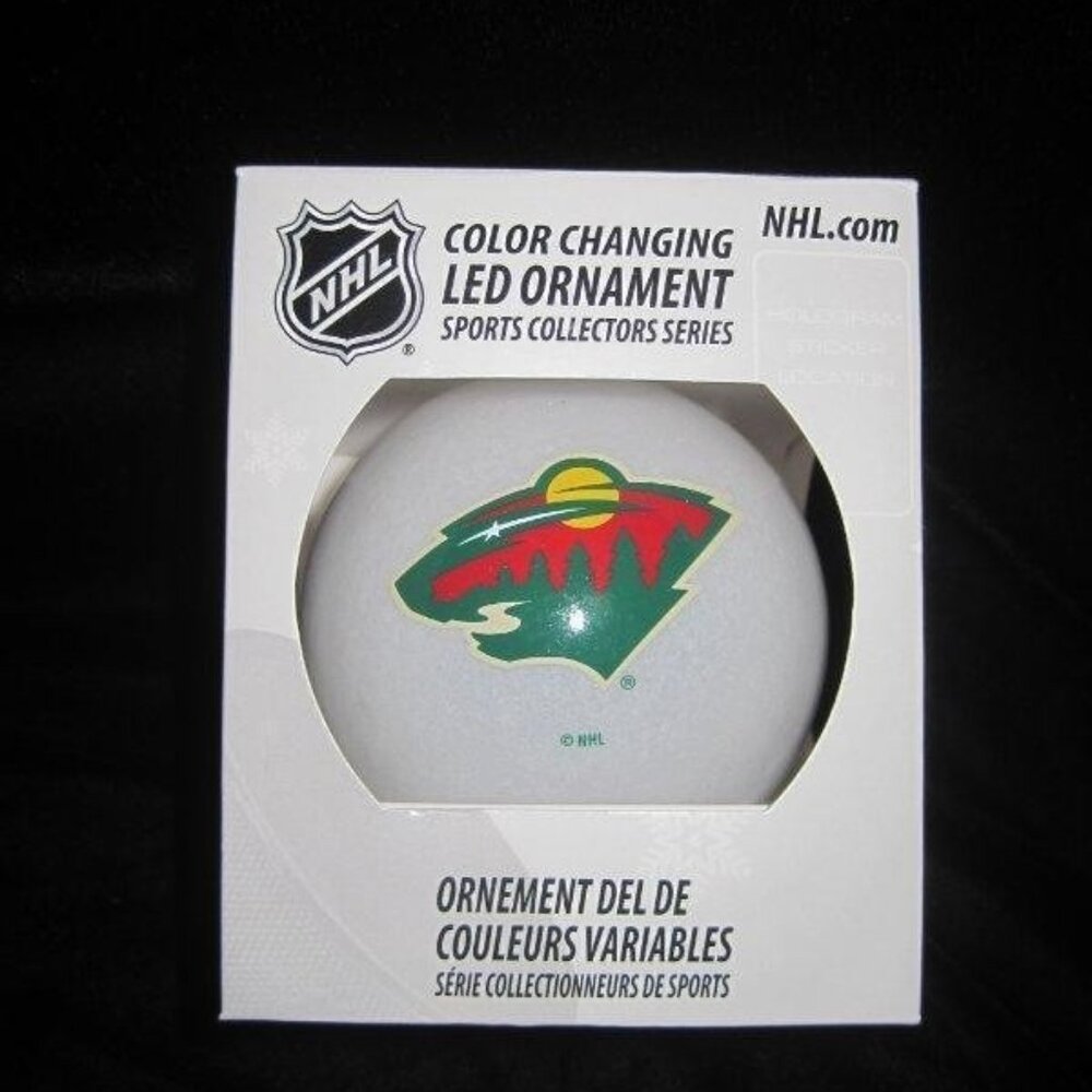 Minnesota Wild Ornament LED Color Changing Ball Collectible Christmas Tree NHL